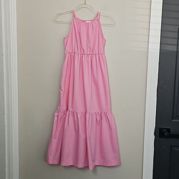 Abercrombie Kids Pink Ruffle Maxi Long Sleeveless Dress Size 9/10 - Picture 12 of 12